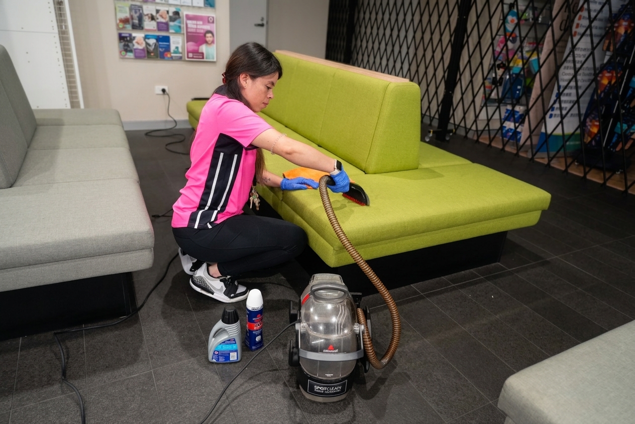 Upholstery and sofa steam cleaning